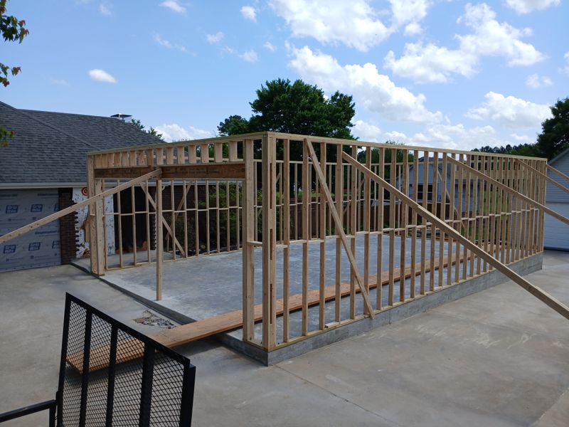 Deck construction — pressure-treated framing