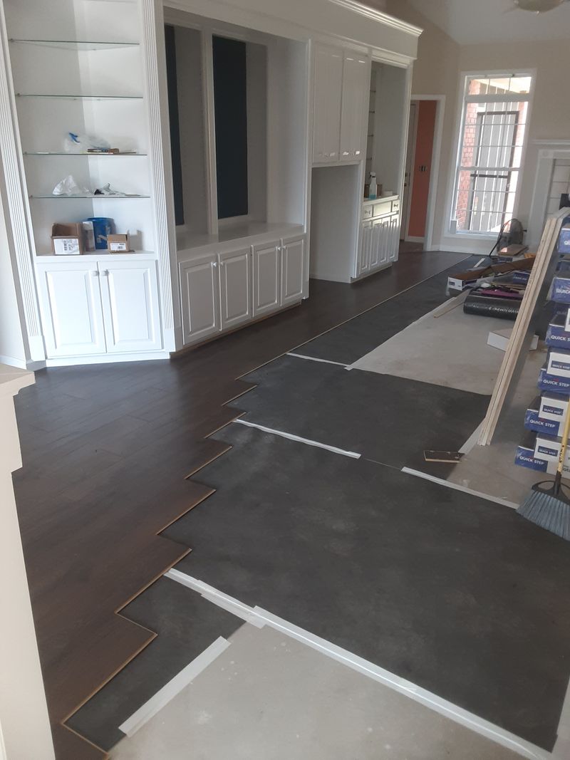 Kitchen renovation — finished backsplash and island