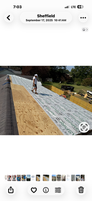 Roofing work during addition project